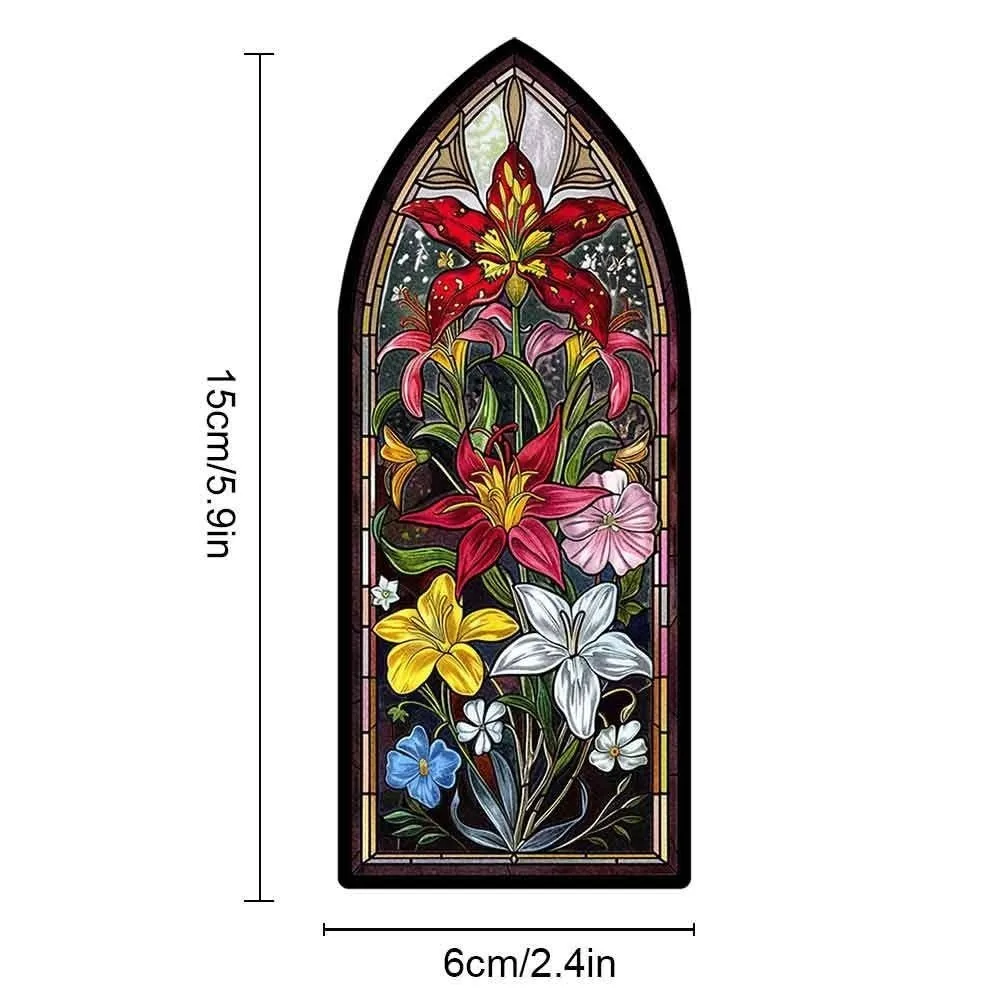 Translucent Stained Window Bookmark Light Flow Shadow Dreamy Pattern Sun Catcher Ornament Hand Account Decoration