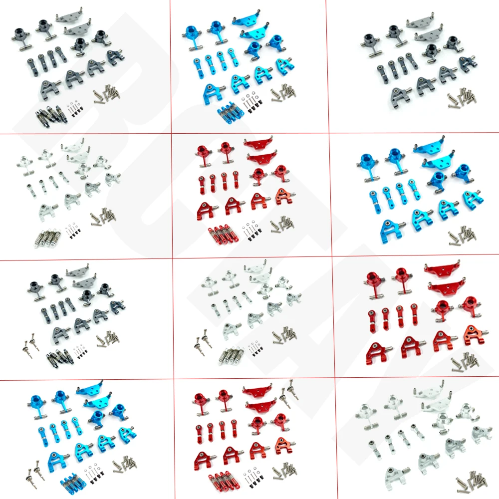 

RCTAY металлические детали для модернизации для Wltoys 1/28 K969 P929 P939 K979 K989 K999, набор красных деталей, поворотный рычаг, рулевая тяга и т. д.