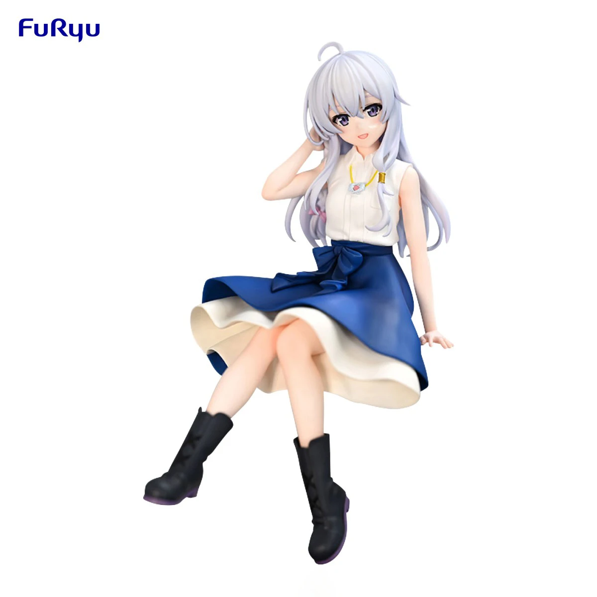

In Stock Original FuRyu Prepainted Noodle Stopper Figure Majo No Tabitabi Elaina Flare Skirt Ver. Anime Figure Model Decoration
