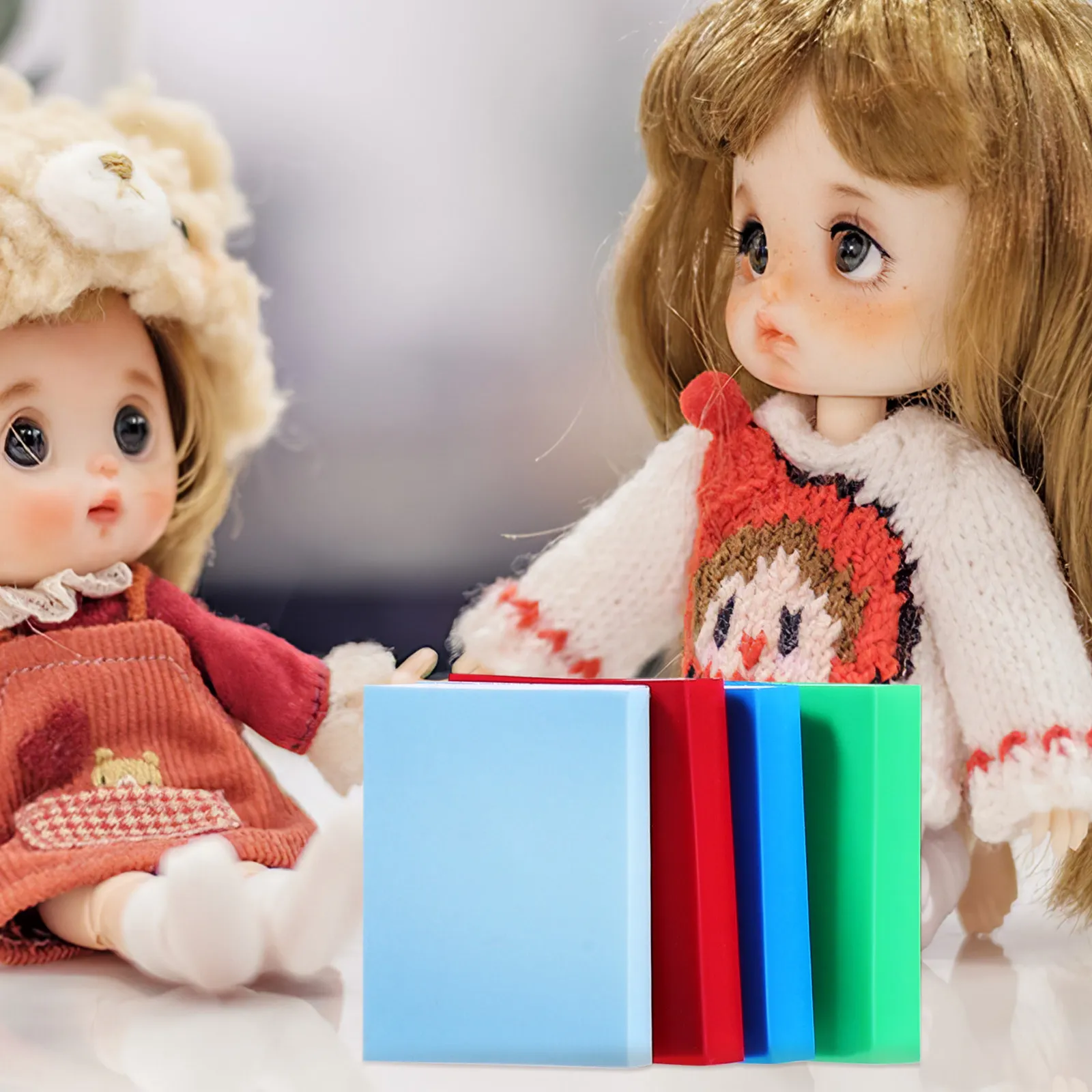 

20 шт. миниатюрных книг, красочные, маленькие, для кукольного домика, компактные, прочные, для домашнего декора, реквизит для фотосъемки