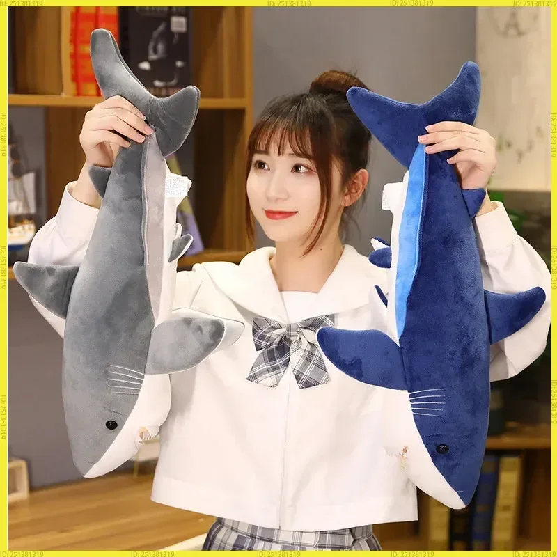 

Generic Giant Soft Cute Simulation Shark Plush Toy Stuffed Animal Doll Sleeping Pillow Cushion Birthday Gift For Kids Girlfriend