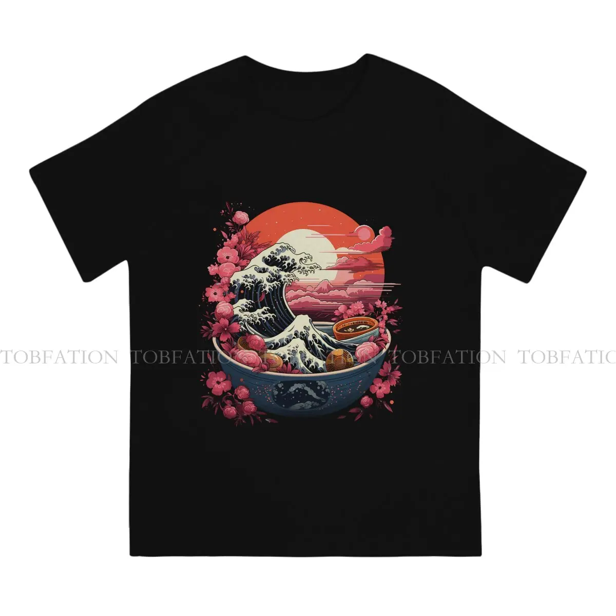 The Flowers Style TShirt The Great Ramen Off Kanagawa Top Quality Creative Gift Idea  T Shirt Stuff Hot Sale