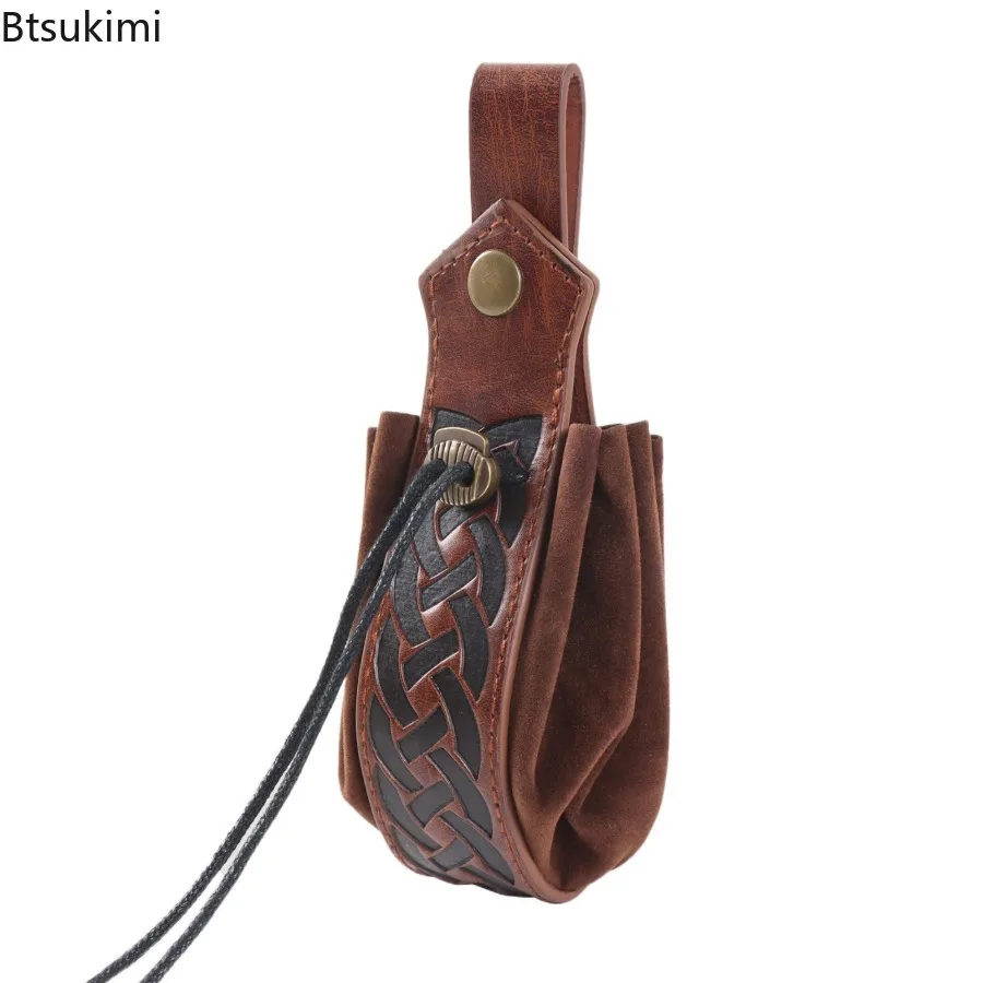 القرون الوسطى الرجعية الخصر حقيبة الفايكنج نمط حزام معلق محفظة نسائية للعملات المعدنية فارس زي الاكسسوارات Scabbard تنورة كليب الكبار تأثيري الدعائم #3