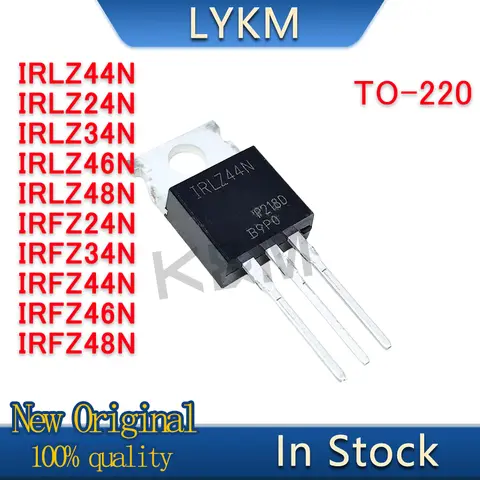 Original IRLZ44N IRFZ34N IRLZ24N IRFZ44N IRFZ44N IRLZ34N IRFZ46N IRLZ46N IRFZ48N IRLZ48N IRFZ24N TO-220, 10/piezas, nuevo