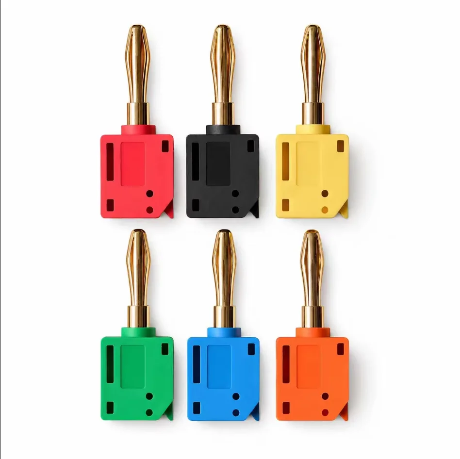 1-6PCS 4mm Banana Plug 32A High Current Solderless Quick Connect Gold Plated Nickel Plated Speaker Wire Connector Amplifier
