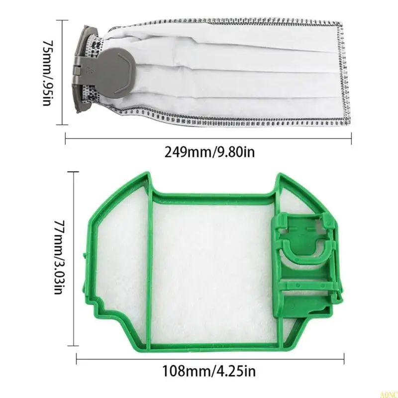 Bộ lọc chân không A0NC thay thế túi bụi Phụ kiện làm sạch máy hút bụi để làm sạch sàn