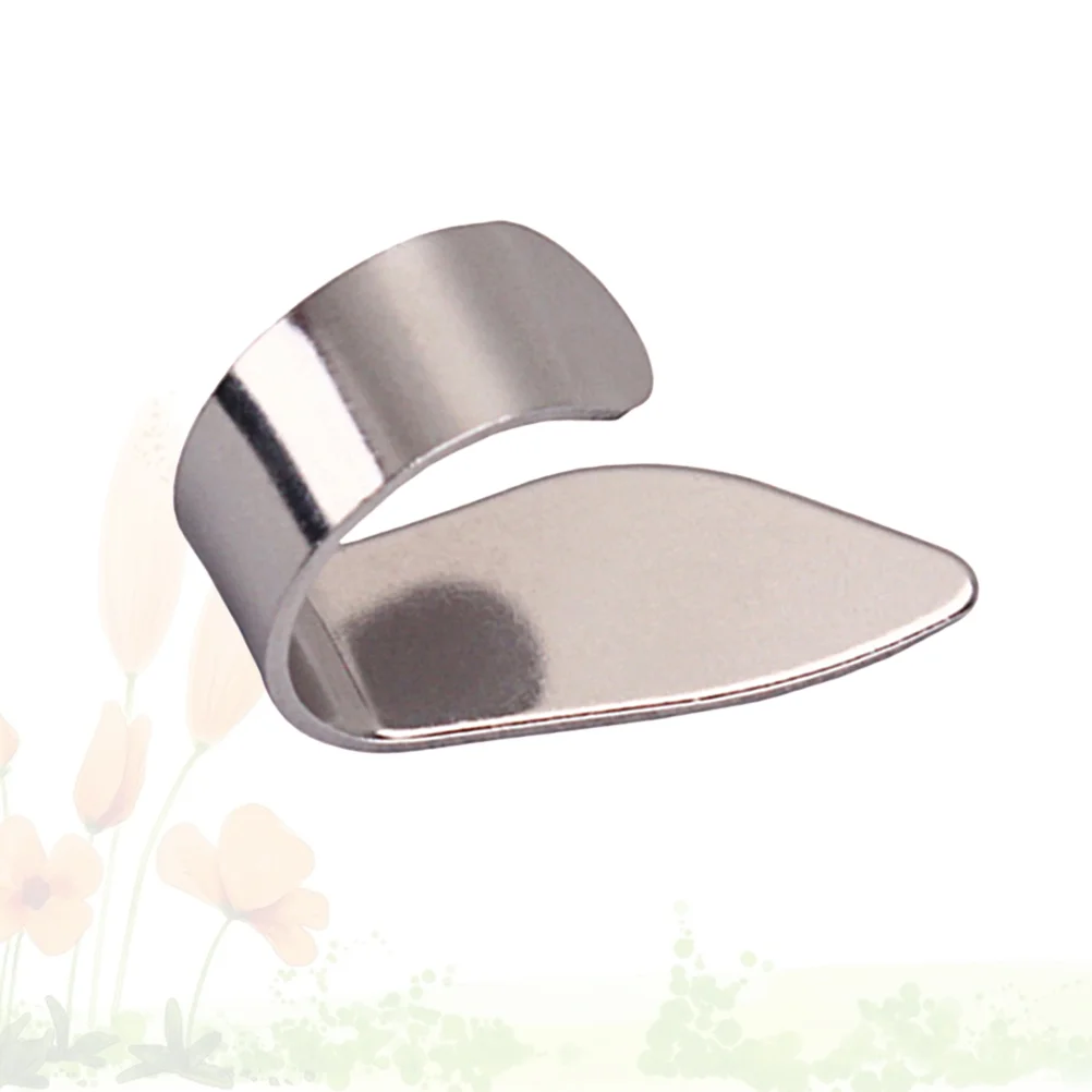 LA03B Stainless Steel Thumb Guitar Picks for Guitar Ukulele Playing (Silver)
