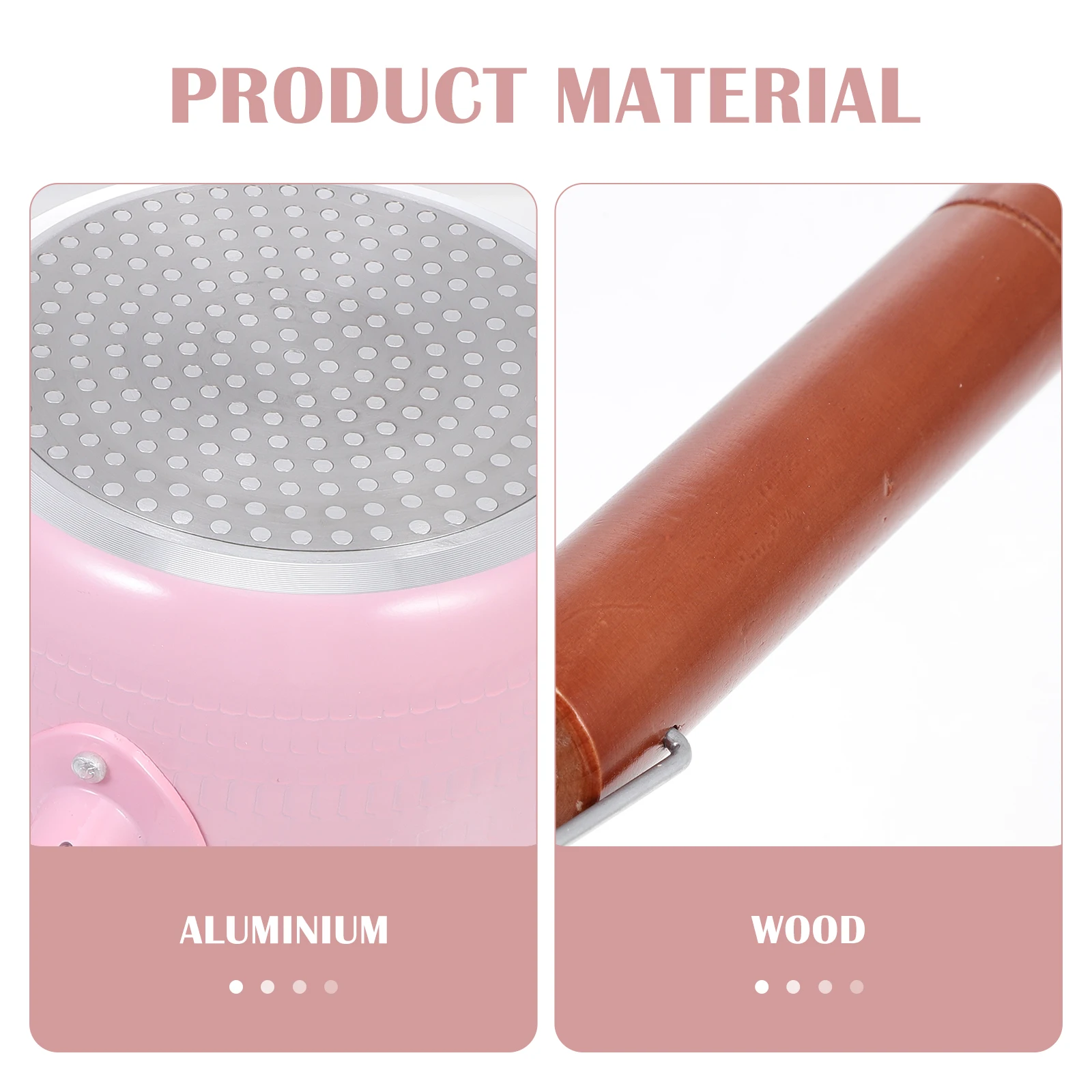 

Aluminium Cooking Wooden Handle Baby Food Stockpot Soup Pan Complementary Food Household Saucepan Kitchen Gadget Milk Pot