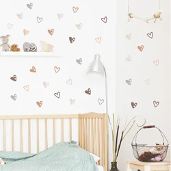 24pcs Heart Wall Sticker for Kids Room Baby Boy Baby Girl Room Decoration Wall Decals Living Room Bedroom Wall Decor Stickers