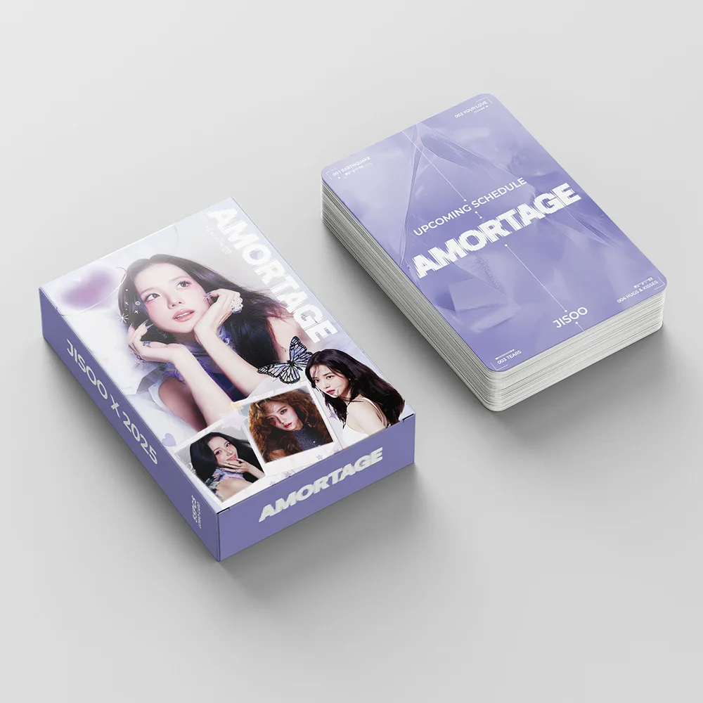 55 peças grupo de meninas coreanas mini álbum AMORTAGE HD poster cartão LOMO estrela periférica cartão pequeno