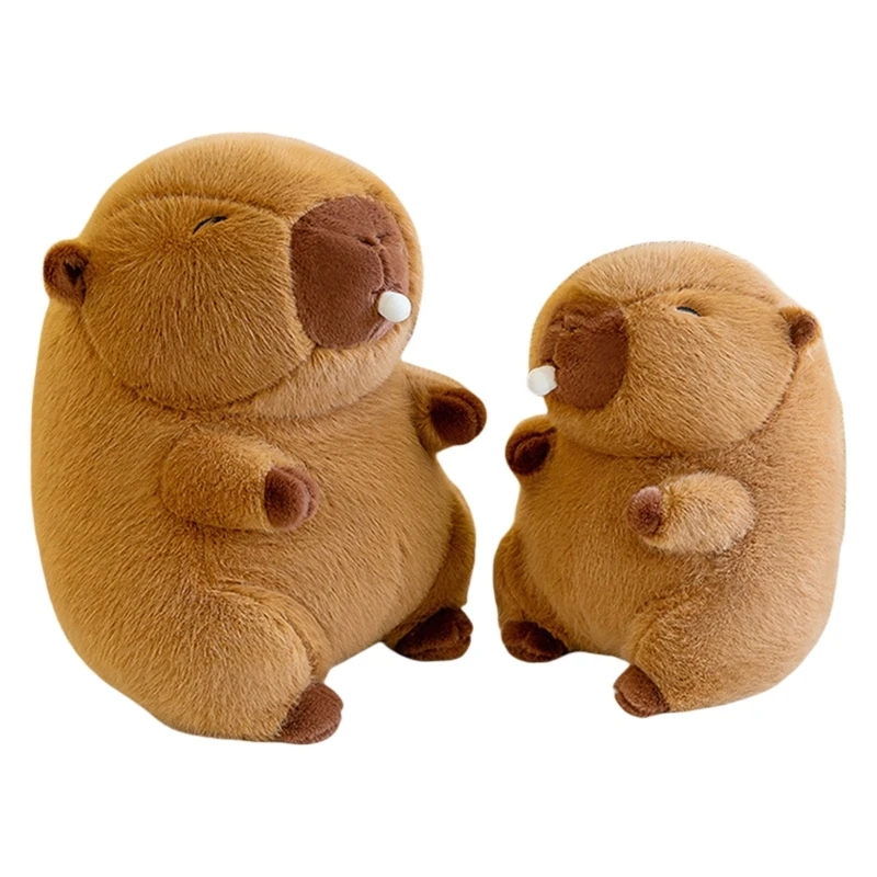 

F1CB Stuffed Animals Capybara Stress Toy Decors Soft Toy Baby Toy for Toddlers Emotion Smooth Christmas Gift