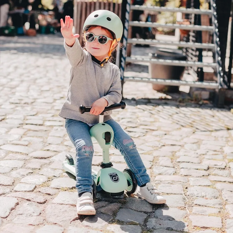 Patinete para niños 2 en 1 Ride-On & Stand, de 1 a 5 años, Highwaykick 1, Kiwi