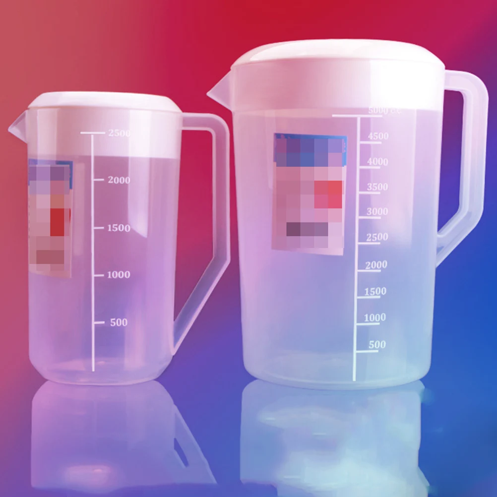 

2500Ml White Cold Water Pitcher Beverage Kettle Heat Resistant Juice Pot Measuring Kettle Plastic Water Jug For Family Picnic