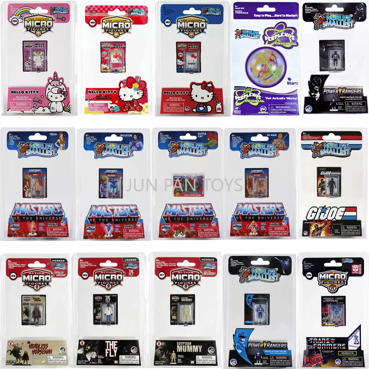 Die kleinsten Spielzeuge der Welt Miniatur Edition Power Ranger Action Micro Figuren Meister Universum Perplexus Hallo Kitty Action figur