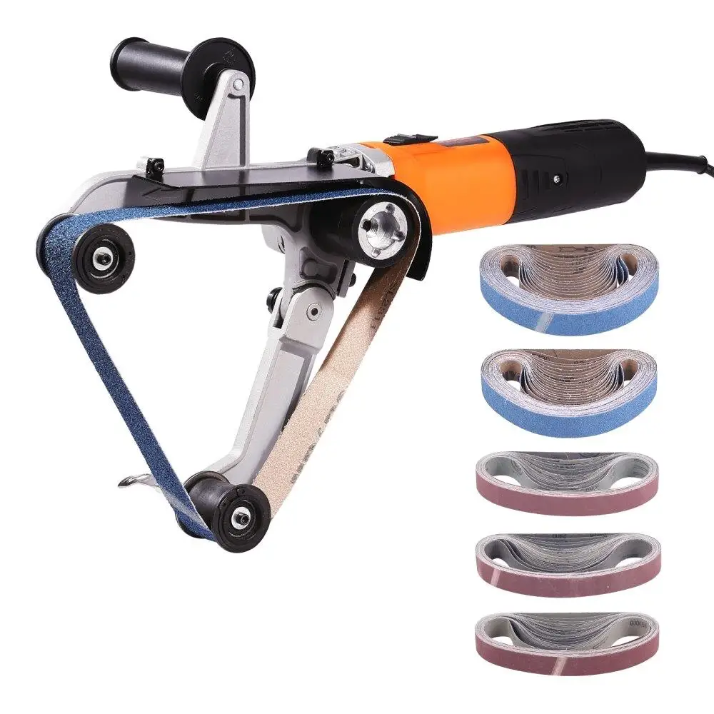 

Heavy Duty Pipe Tube Polynomial Belt Sander 1000W 6 Speeds Adjustable 1100–3200 rpm 100PCS Reversible Sanding Belts Perfect for