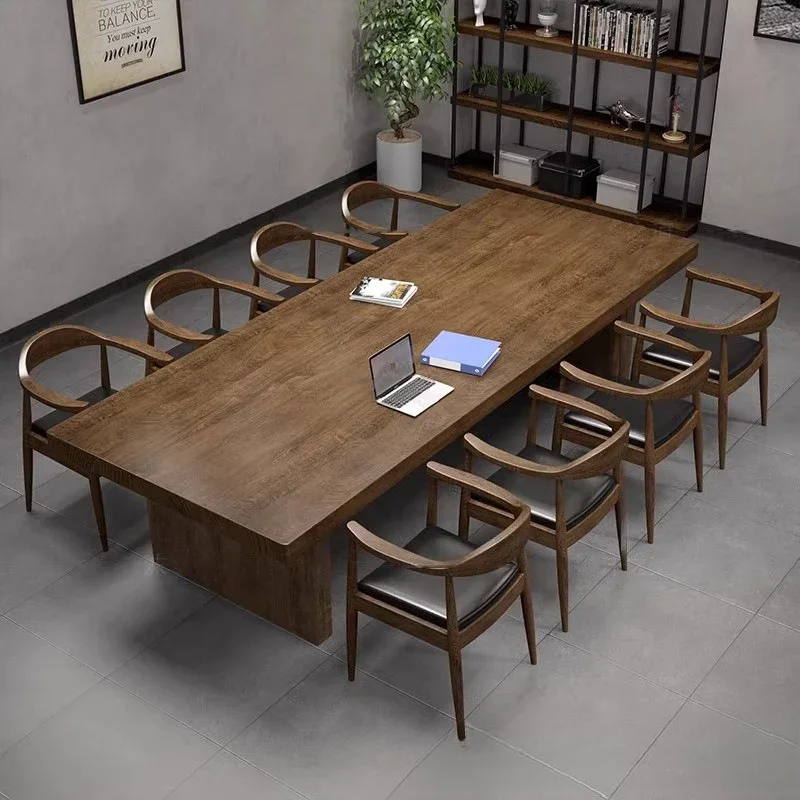 Nordic creative large commercial desk company staff office workbench simple meeting
