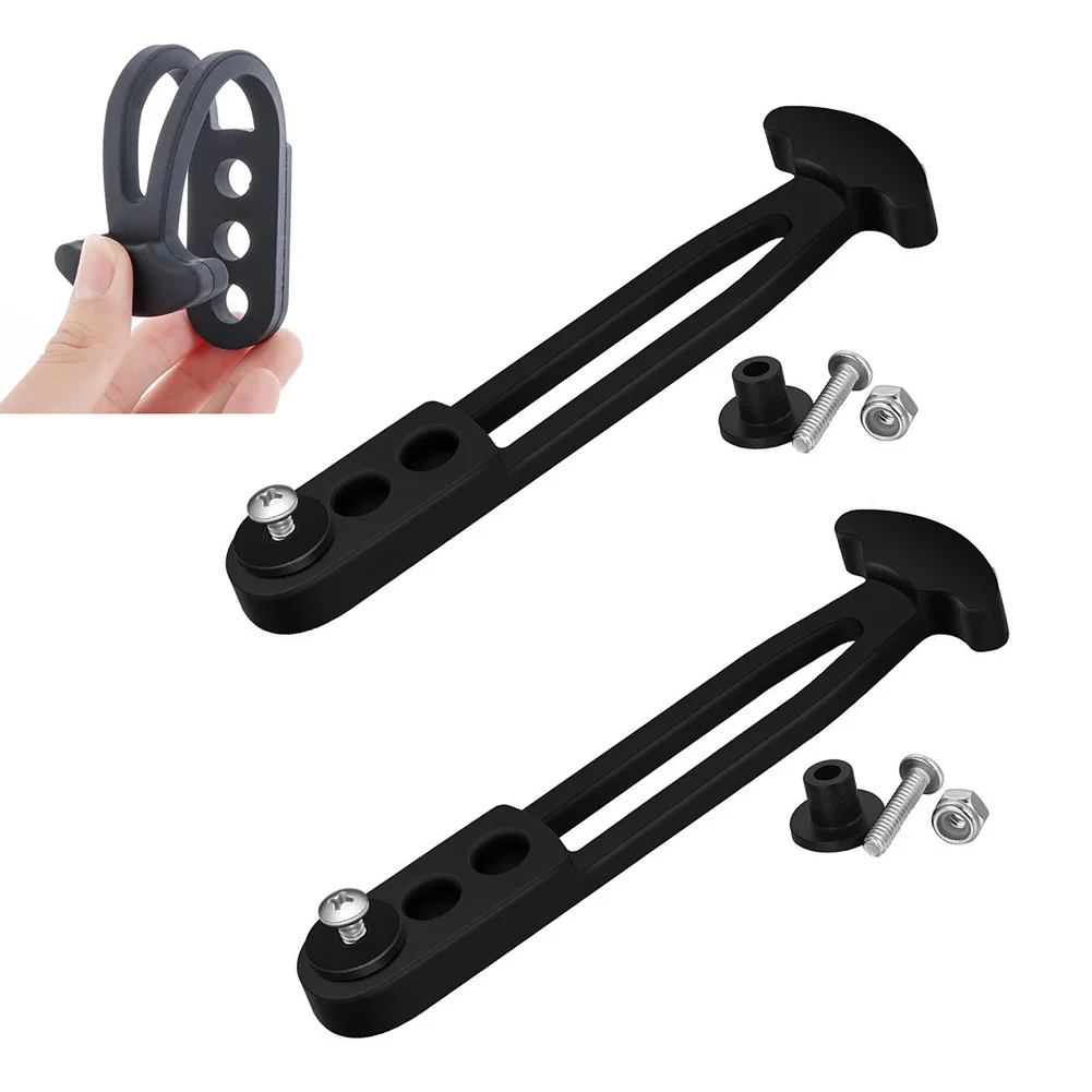 2Pcs Boat Boarding Rubber Telescoping Ladder Strap Marine Ladder Strap Boarding Fixed Lock Belt W/ 3 Adjustable Mounting Holes