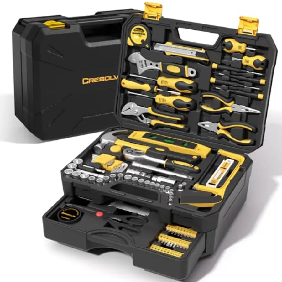

328 Pcs Tool Kit for Home, Hand Repair Tool Set, Toolbox Storage Case with Drawer, General Household/Auto Tool Kit, Perfect for