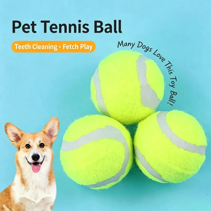 1/5 Stück Hundespielzeug Elastische Tennisbälle für Große, Mittlere und Kleine Hunde Bissfeste Spielzeuge Gummi-Trainingsbälle Haustierbedarf