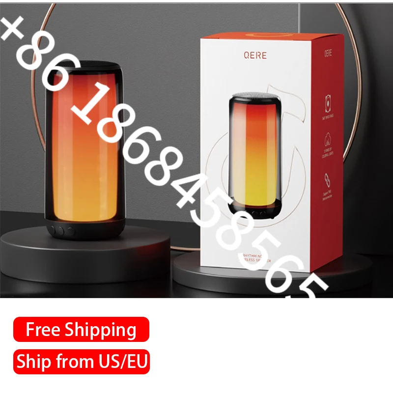 

Mini Portable Wireless Speaker Outdoor Blue Subwoofer With Led Flashing Tooth Metal Bass Speaker