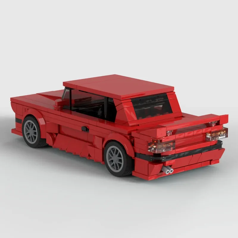 MOC-165848 Red New E30 Supercar Assembly Patching Building Block Model • 345 Parts MOC Creative Building Blocks Toy Gift