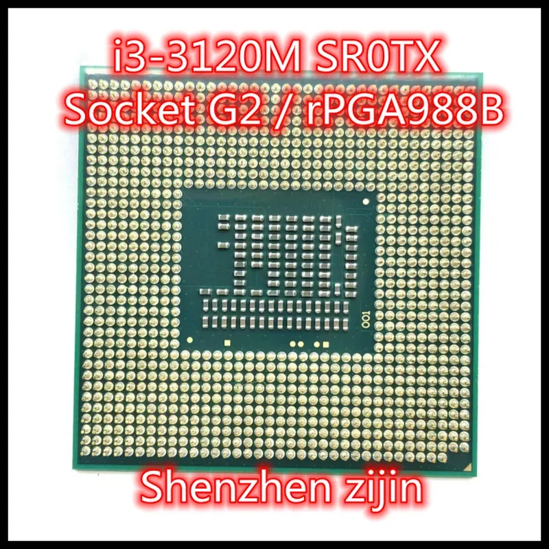 i3-3120M i3 3120M SR0TX 2.5 GHz Dual-Core Quad-Thread Processor 3M 35W Socket G2 / rPGA988B