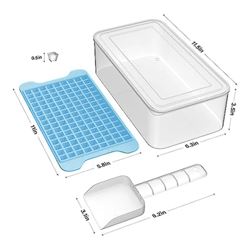 AT16 Mini Tray for Freezer: Small Tray for Freezer with 36 Easy Release Cube Ice Trays