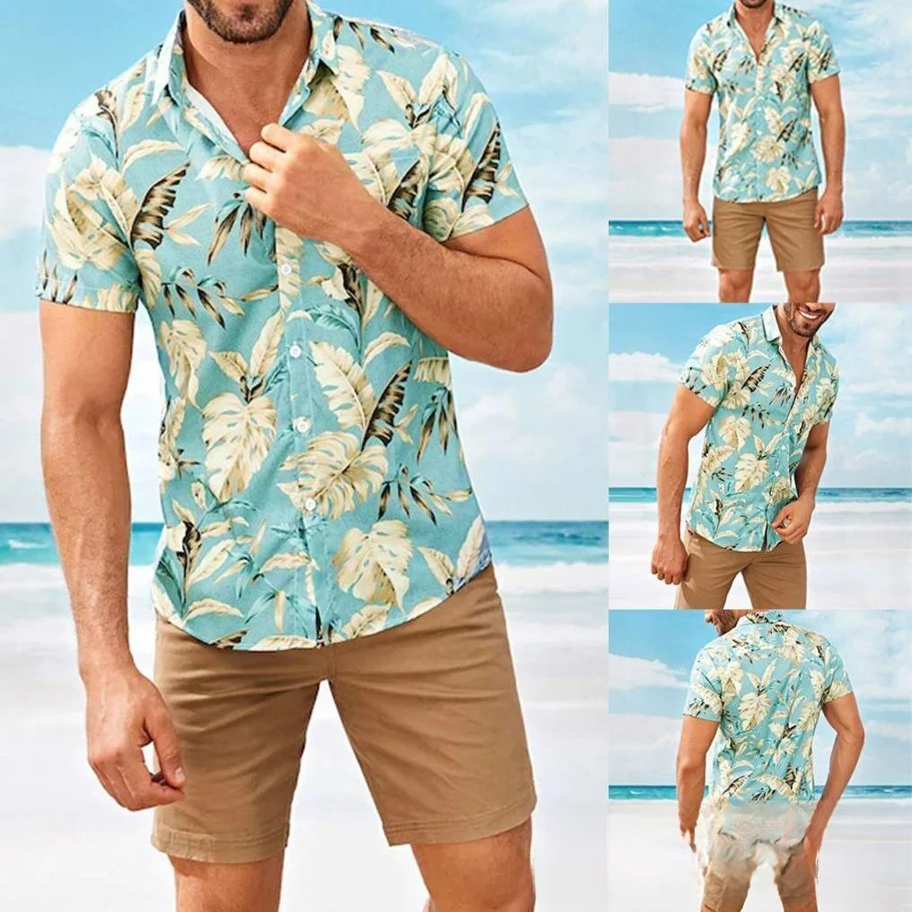 

Men's Printed Beachwear ort Sve Floral Patterned Casual irt Lightweight Summer Faion Beach Sle Inner Wear for Men