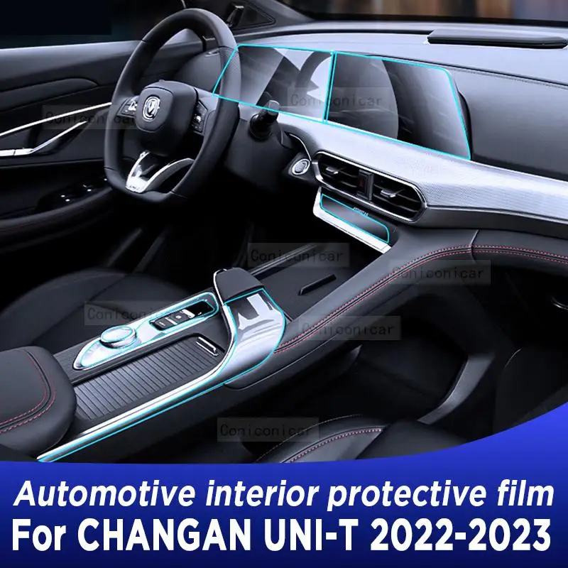 

Для CHANGAN UNI-T UNIT 2021 2022 2023 прозрачная внутренняя центральная консоль для автомобиля, аксессуары для защиты от царапин