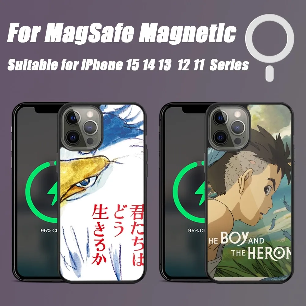 Bilibili The Boy and the Heron Phone Case For iPhone 15 14 13 12 11 Pro Max Plus Phone Magnetic for Macsafe Cases Cover