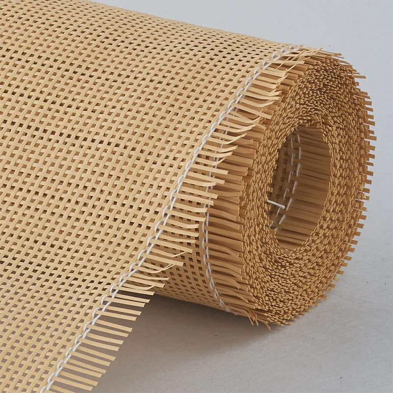 Rattan Material 0.4m - 0.55m Wide Handmade DIY Decoration Four-Corner Pe Square Eye Imitation Natural Ceiling Veneer Furniture Door Frame Screen Woven Mat Auxiliary