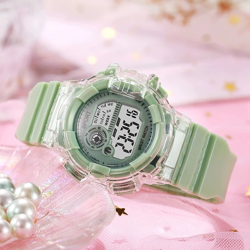 New Fashion Children Digital Watch For Woman Students Sports Electronic Watches Girls Military Silicone Watch Hot Sale Top Clock