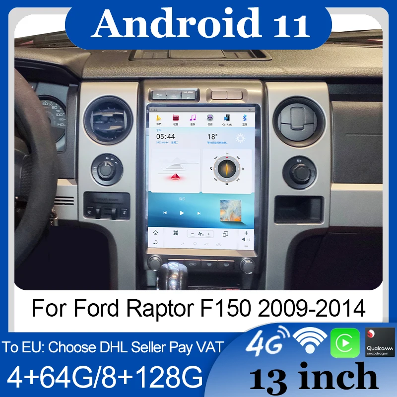 

13 inch Android 11 Wireless Apple Carplay Android Auto For Ford F150 2008-2014 GPS Navigation Car Radio Multimedia Player Screen