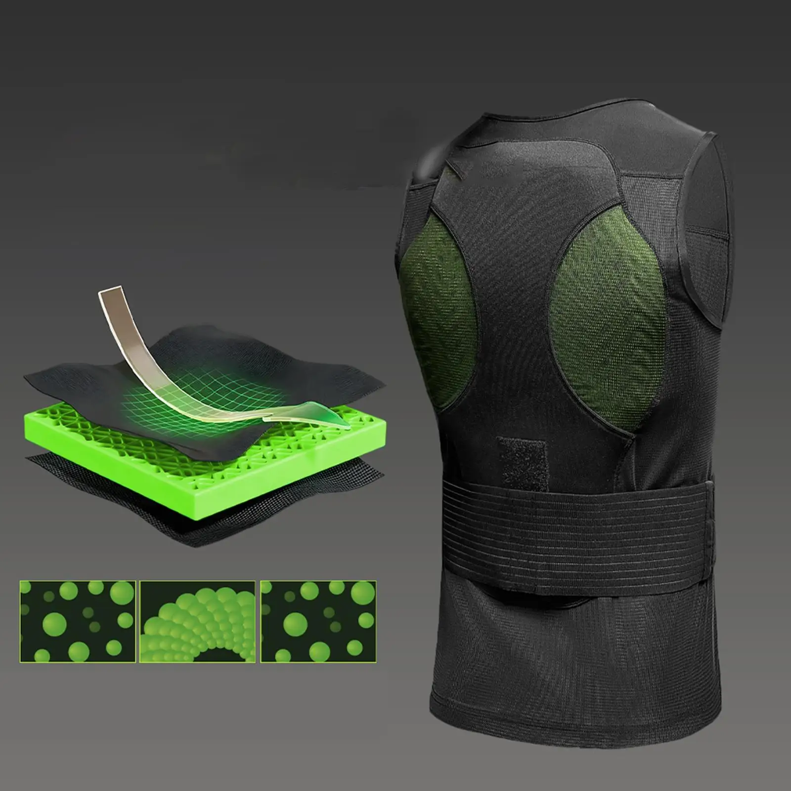 Snowboard Back Protector Race Cycling Skiing Vest Body Guard Vest Breathable Sports Gear for Outdoor Sports Snowboard Motorcycle