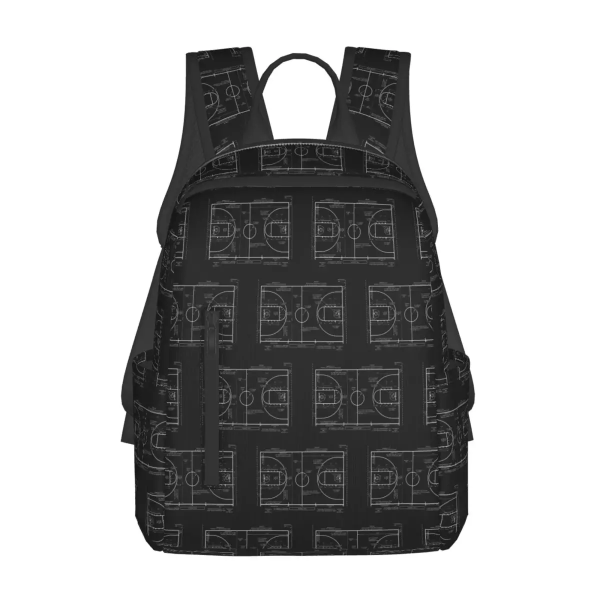 

Basketball Court Backpack Daypack Children BookBag School Bag Shoulder Bags for Men Women