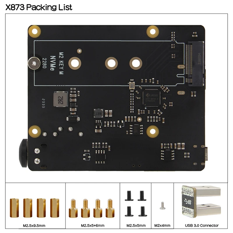 Placa de expansão x873 para raspberry pi 4 usb para m.2 nvme ssd nas ssd escudo placa de expansão de armazenamento suporte inicialização de ssd
