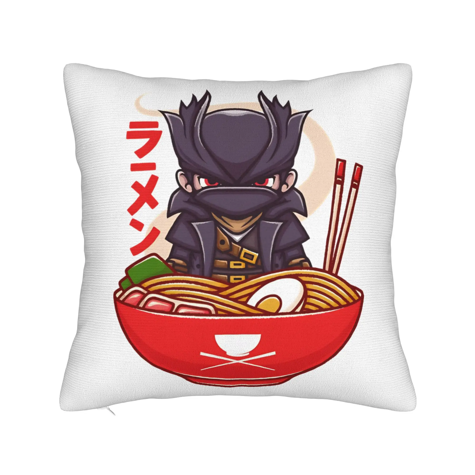 Bloodbornes Darks Souls Hunter Ramen Pillowcase Printed Cushion Cover Decor  Pillow Case Cover Bed Square