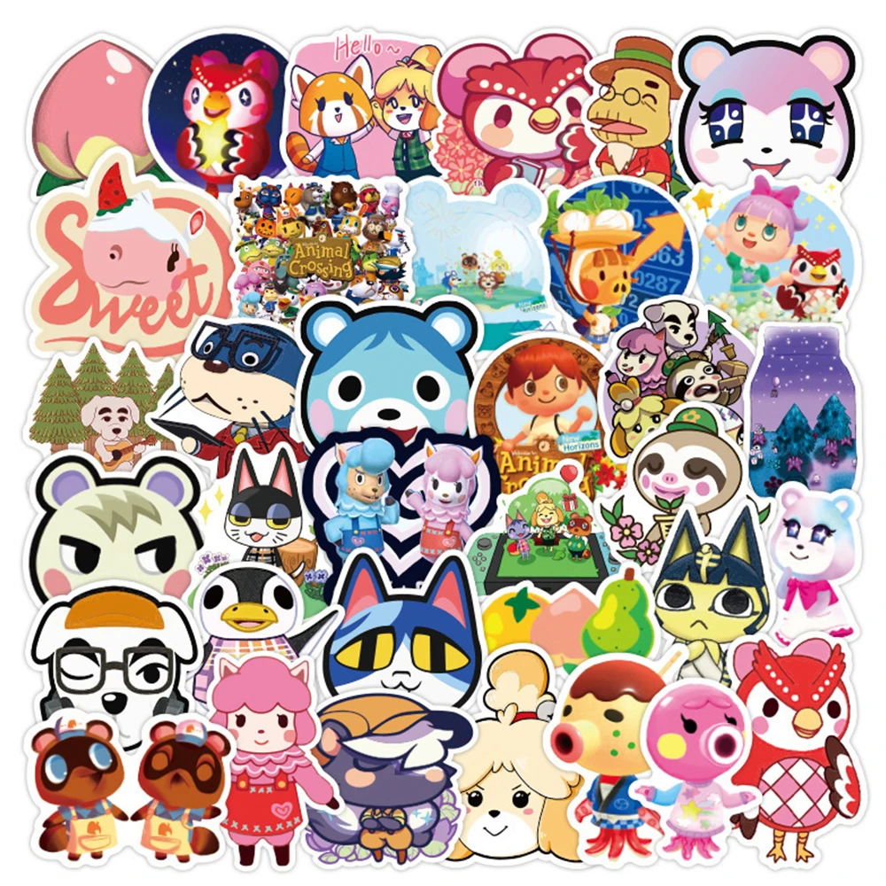 10/30/50/100pcs Cartoon Animal Stickers for Laptop Scrapbooking Water Bottle Waterproof Aesthetic Graffiti Cute Kids Sticker