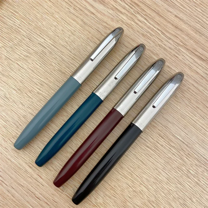 New HERO 565 Fountain Pen F 0.5mm Nib Plastic Stationery Office School Supplies sky Blue Labelling Golden Ink Pens Writing Gifts