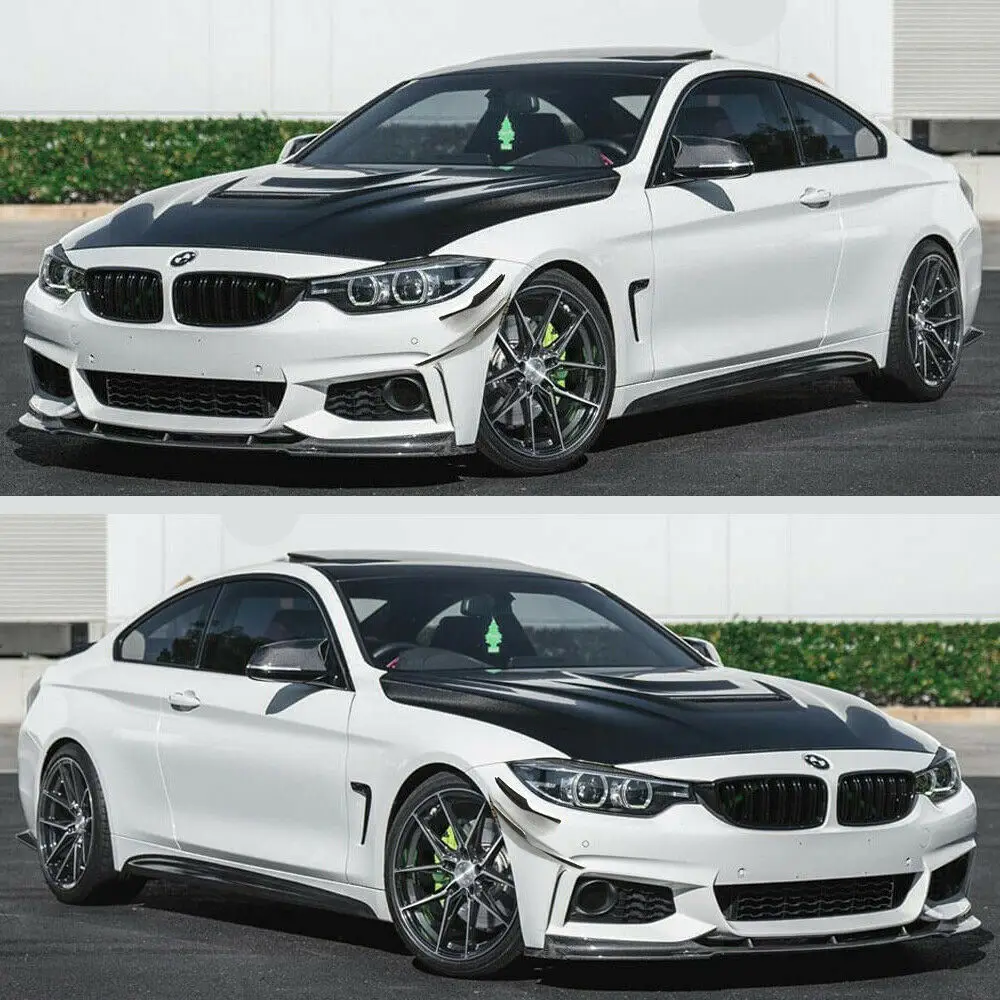 Front Bumper Canard Diffuser Splitter Fins Valence Spoiler Body Kit Universal For BMW G20 F10 F30 F31 F32 F33 Car Accessories