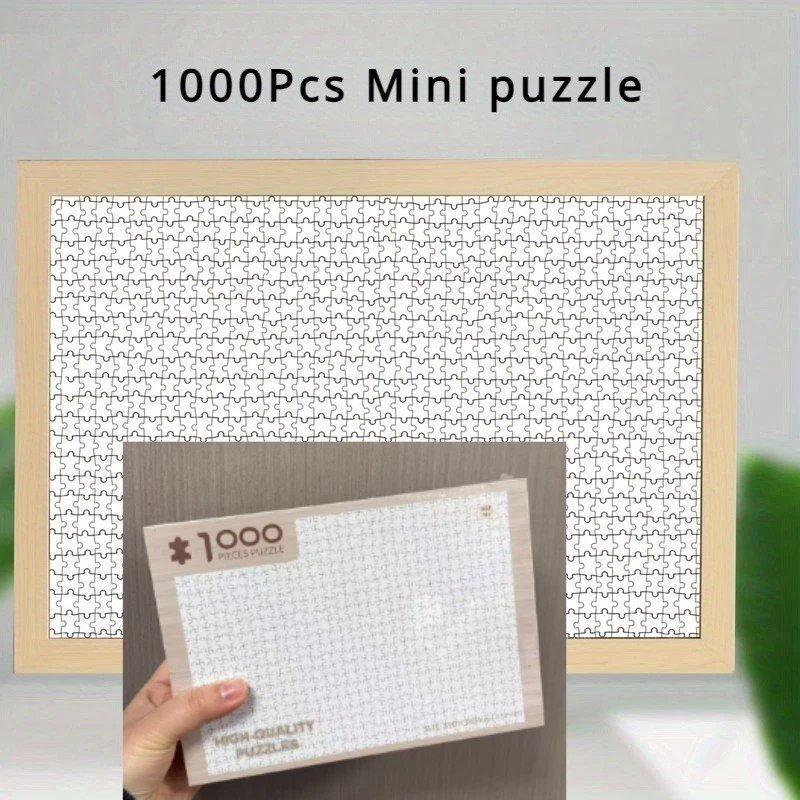 

Мини-паперовой пазл для взрослых, 1000 шт., чистый белый пекельный класс, сложность, головоломка, украшение для дома, настенный дисплей