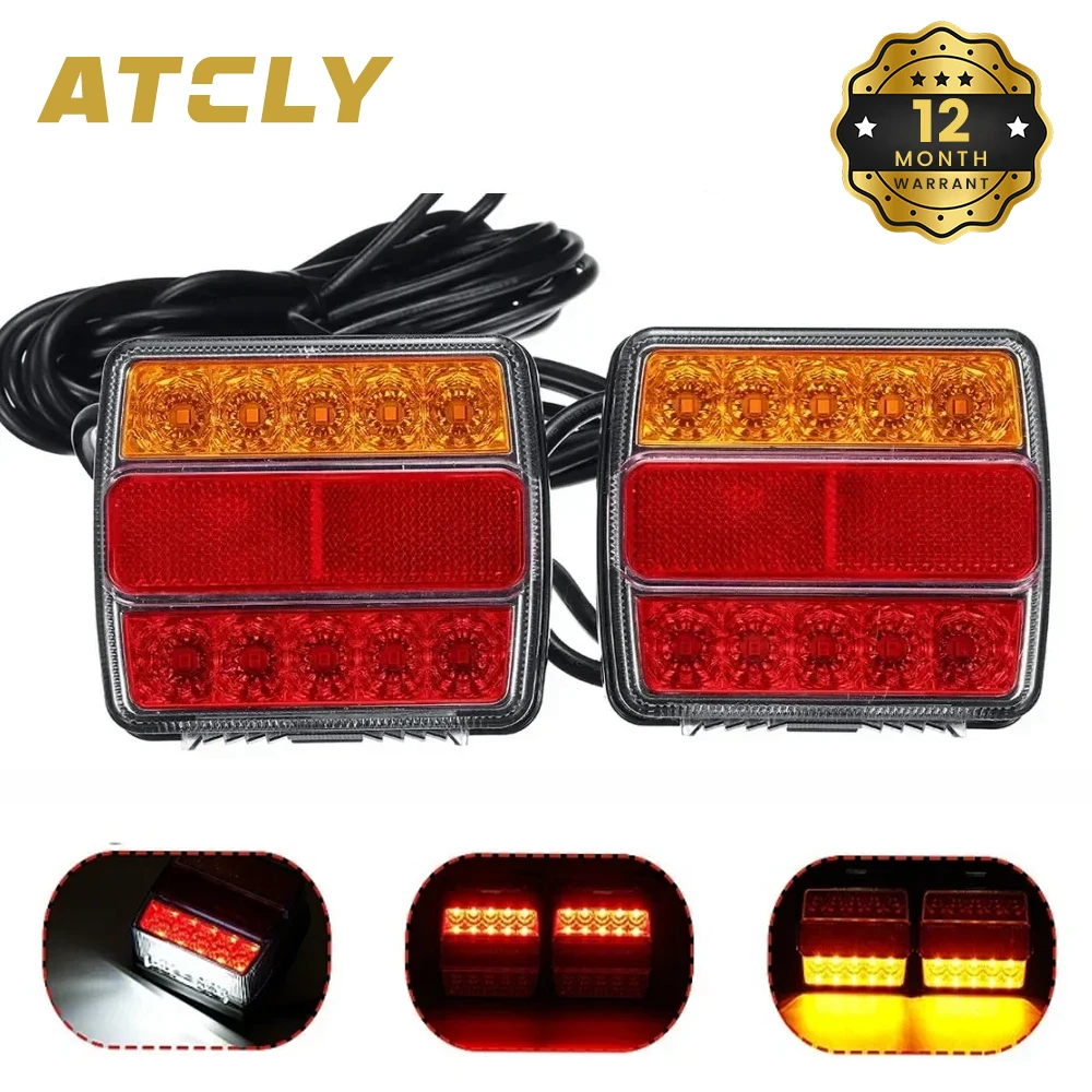 

1 Set 7 Pin Plug 12V 10m Universal LED Truck Rear Tail Light License Plate Signal Warning Brake Lamp Reflector Towing Trailer