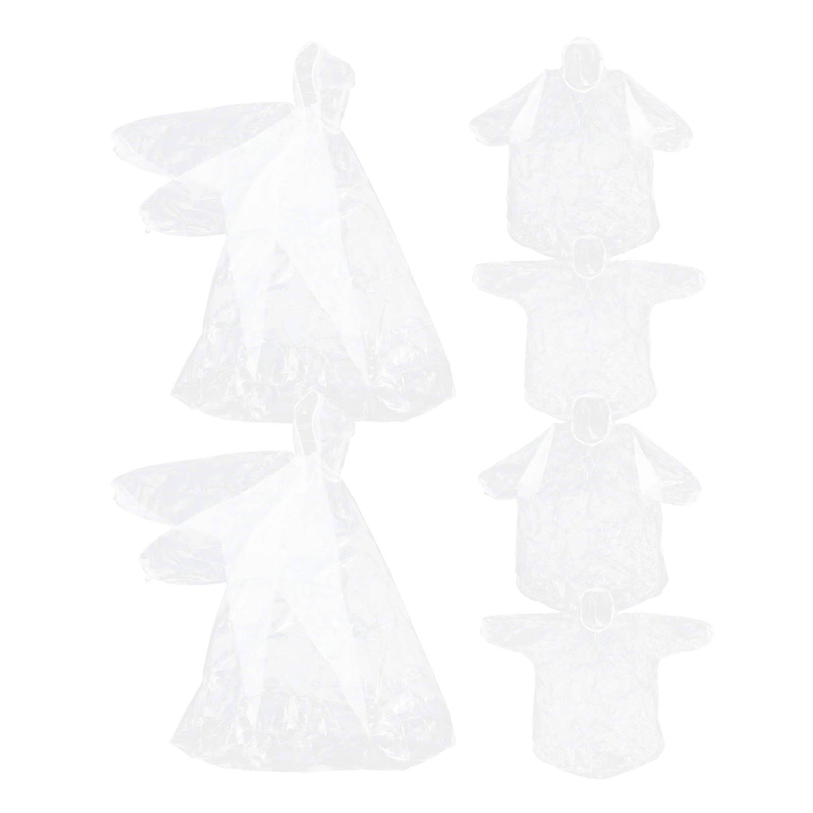 

1 set Disposable Rain Poncho Transparent Waterproof Hooded Lightweight Foldable For Adults Women Men Outdoor Camping Hiking