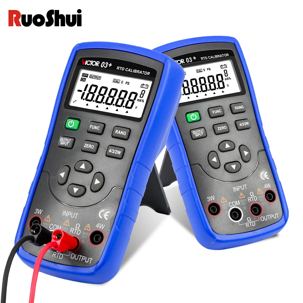 Calibateur de résistance analogique thermique portable de haute précision Victor 03 + RTD, mesure numérique automatique, facile à utiliser