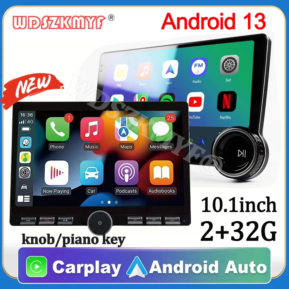 

10.1 inch Universal android13 Car Radio Android Auto CarPlay 2din Multimedia Player Dual twist GPS BT car Intelligent Systems