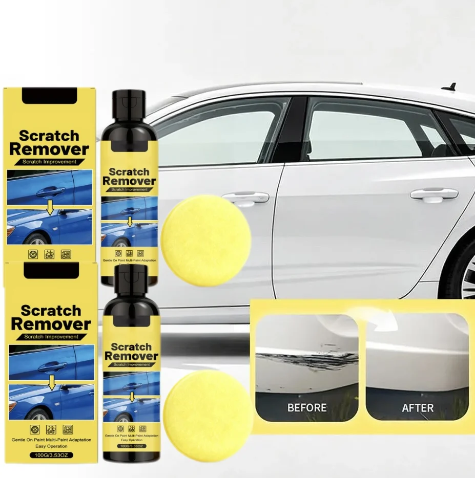 Removedor de arranhões profissional para carros, 100g, repara rapidamente e com precisão arranhões e abrasões menores para a maioria dos carros, motocicletas, ferramentas de reparo