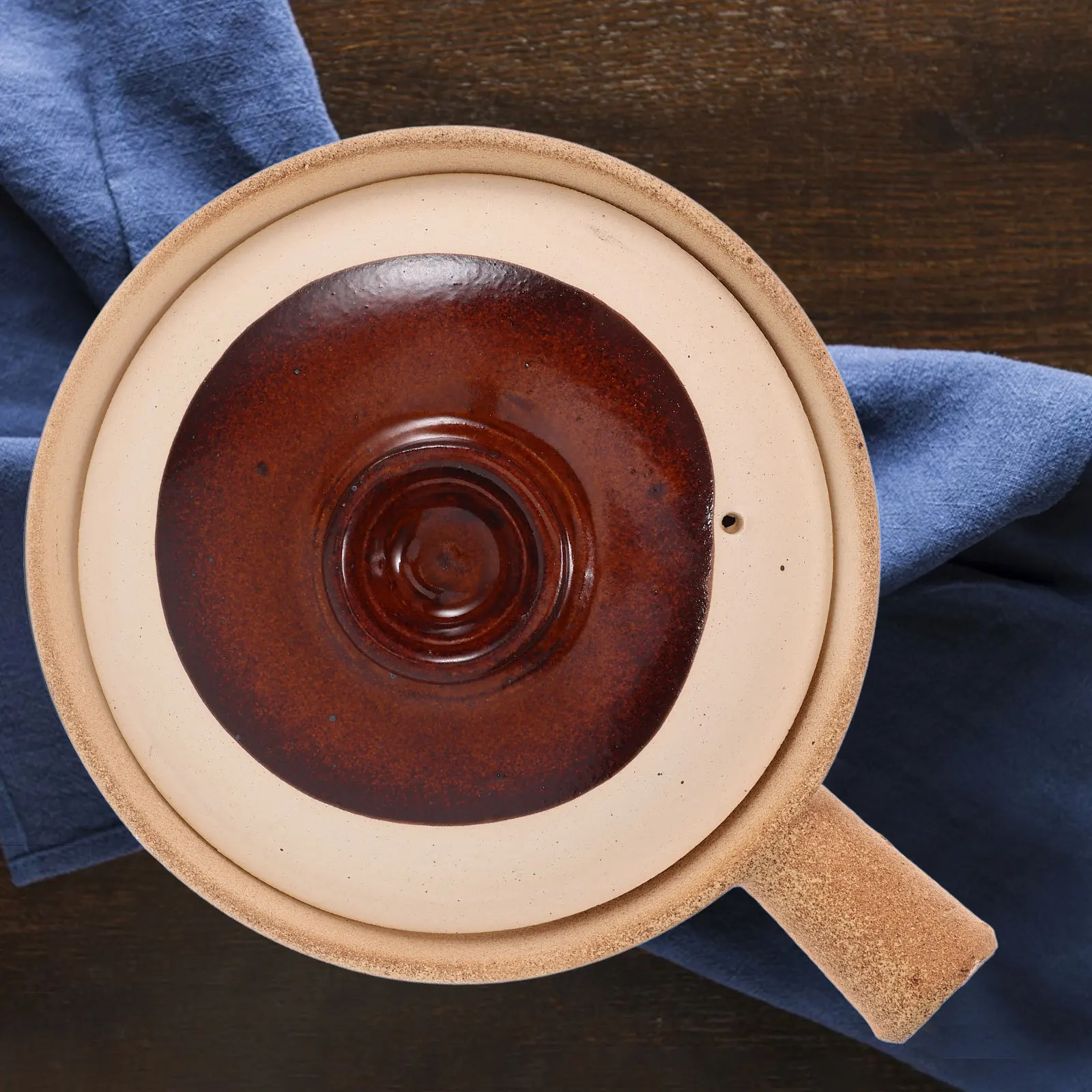 

Ceramic Terracotta Pan Soup Pot Stew Casserole Dish Kitchen Cookware Microwave Oven Cooking Pot