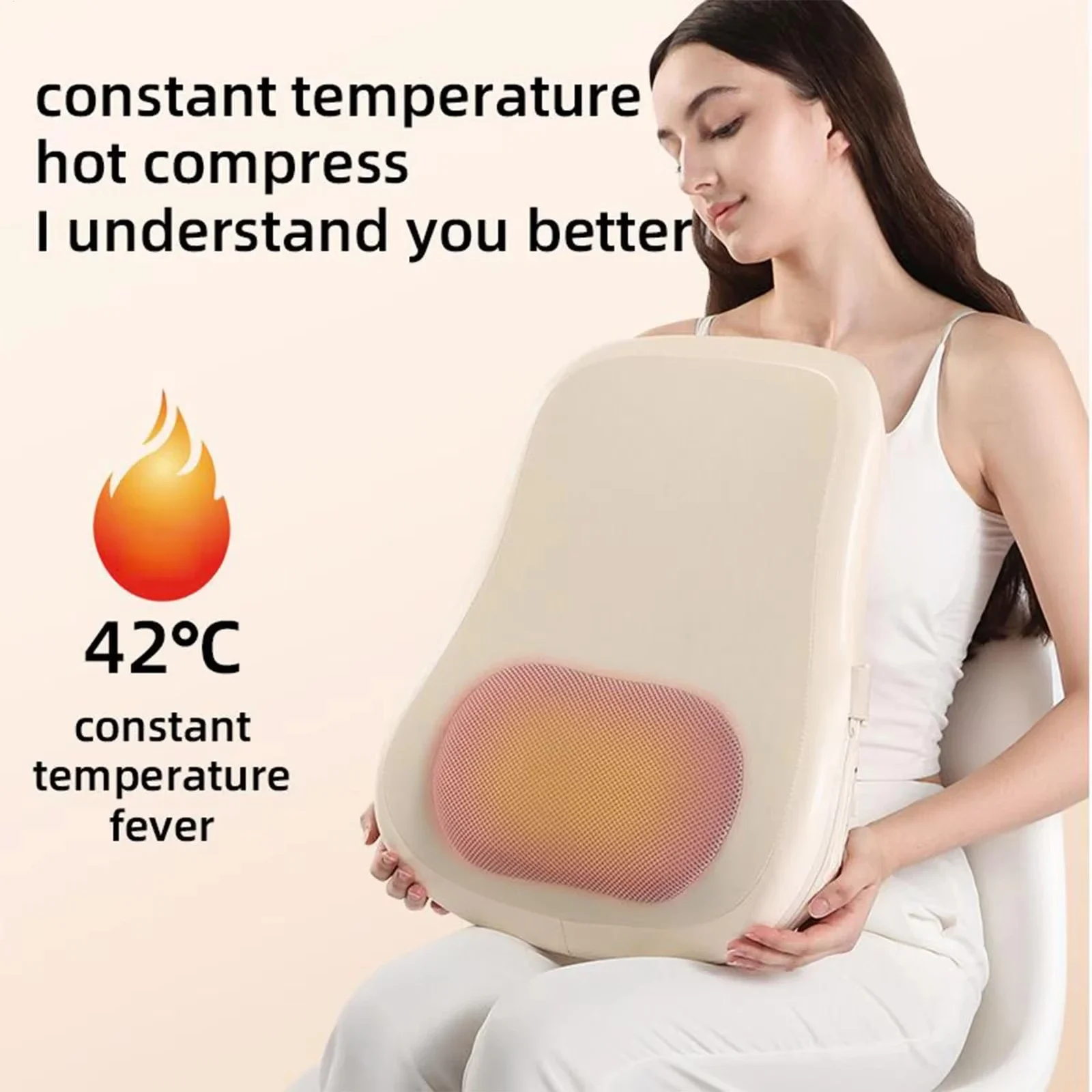 

Heated Back & Shoulder Massager – Up-Down Rolling, Kneading Deep Tissue Fatigue Relief, Ideal for Long Sitting & Post-Exercise