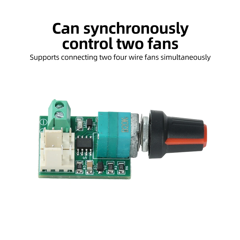 New Dual-Channel 4-Wire Fan Speed Regulator DC 12-24V 1.5A PWM Speed Controller With Reverse Polarity Protection LED Display