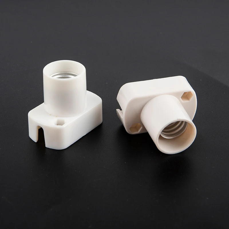 White Mini Screw Lamp Base E12 E14 E17 supporto Lamp holder Light Bulb Socket Holder Adapter 100-250V AC